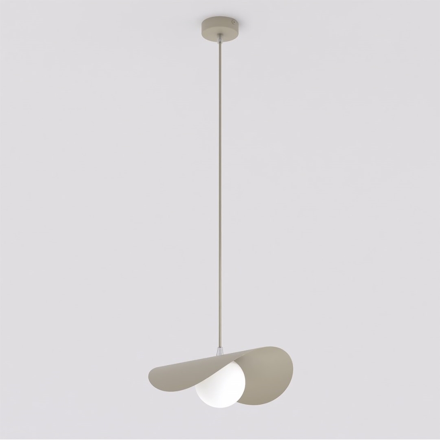 Závesný luster na lane RITUAL 1xG9/8W/230V béžový