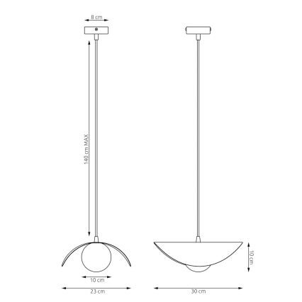Závesný luster na lane RITUAL 1xG9/8W/230V béžový