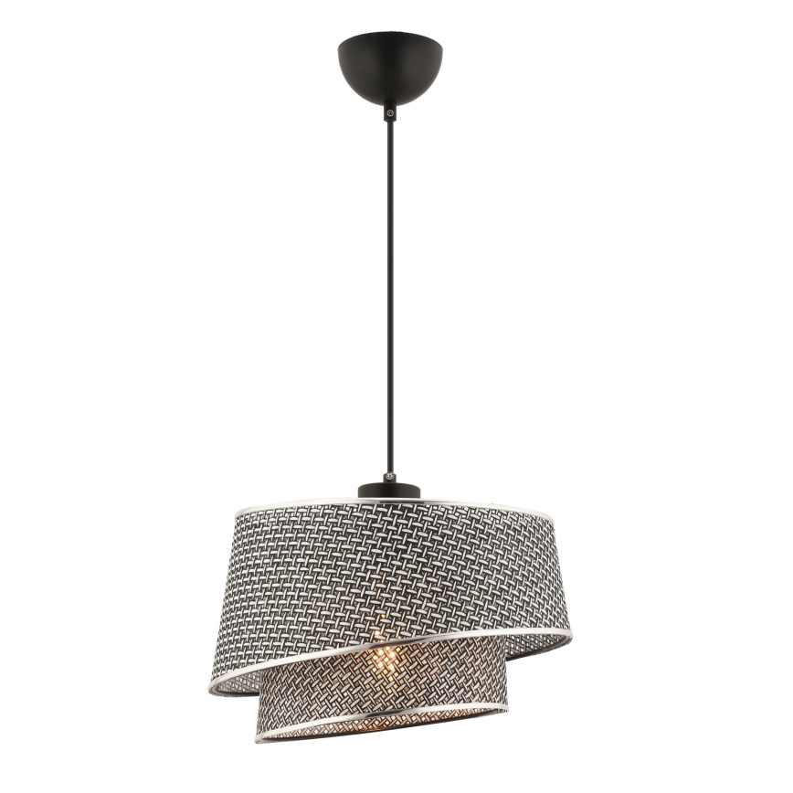 Závesný luster na lankách BARETTE 1xE27/60W/230V sivý/lesklý chróm