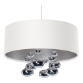Závesný luster na lankách BUBBLE 1xE27/60W/230V, priemer 40 cm, biela