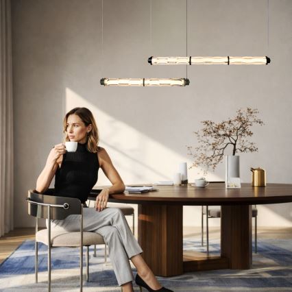 Závesný luster na lankách CORTE LED/18W/230V čierny