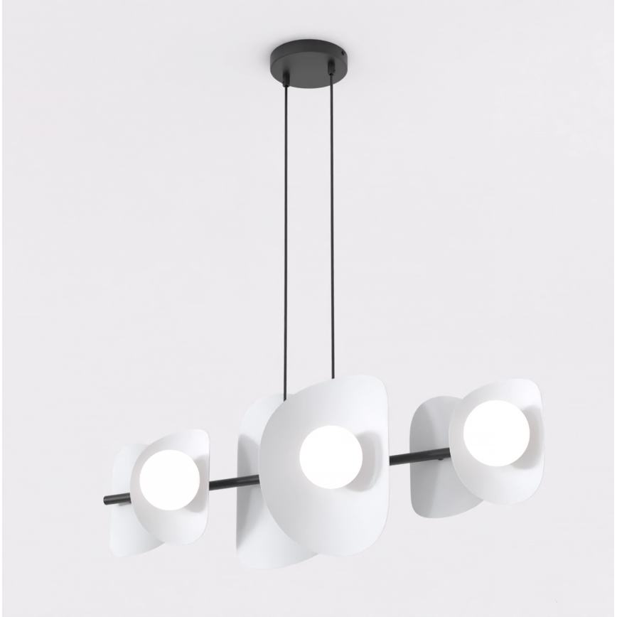 Závesný luster na lankách ELEMENTI 6xG9/8W/230V šedá