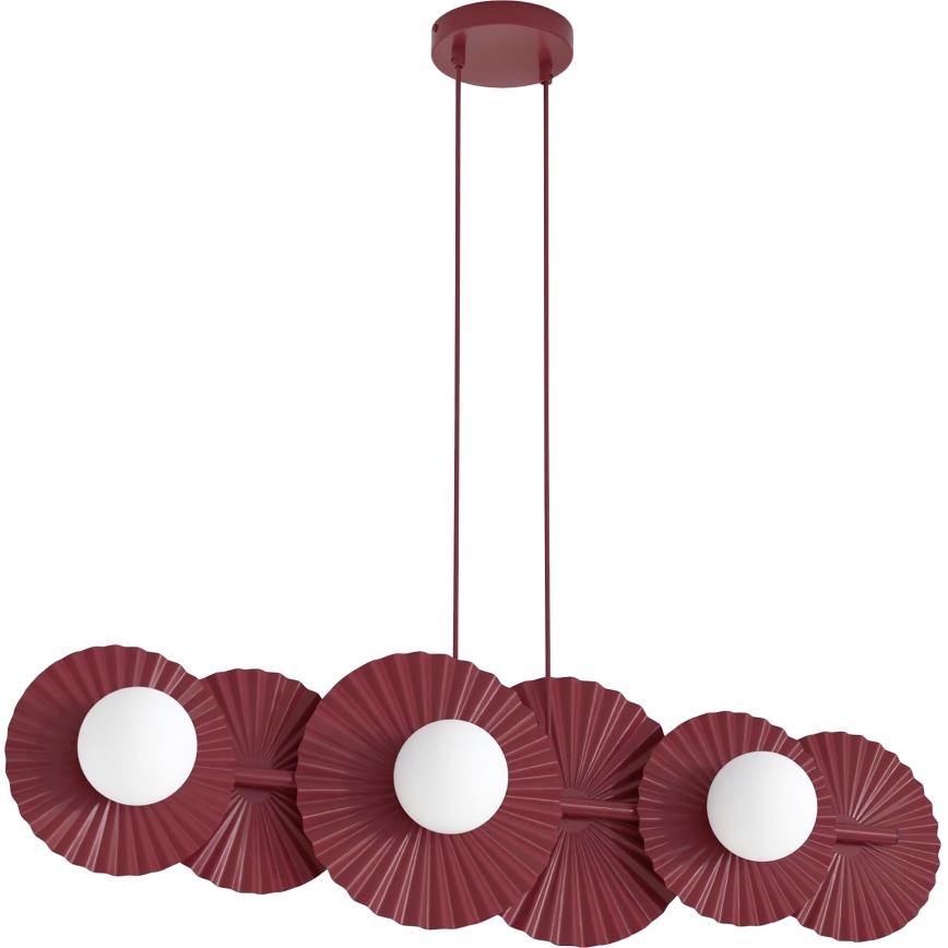 Závesný luster na lankách UMBRA 6xG9/8W/230V červený