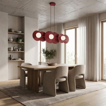 Závesný luster na lankách UMBRA 6xG9/8W/230V červený