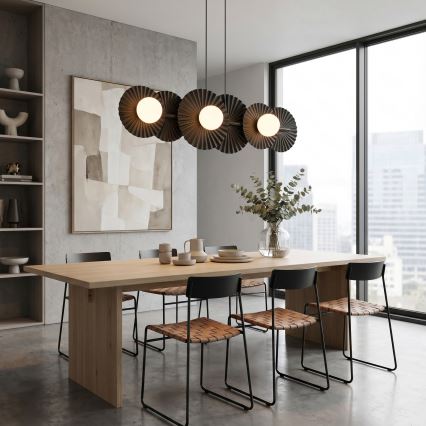 Závesný luster na lankách UMBRA 6xG9/8W/230V čierny