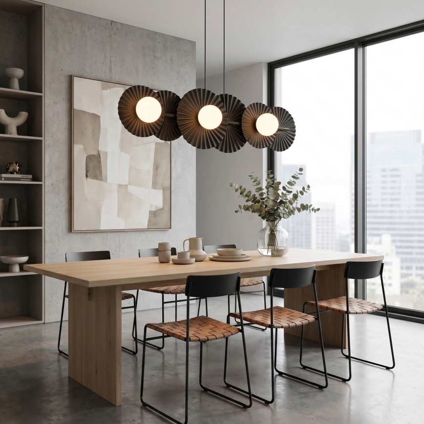 Závesný luster na lankách UMBRA 6xG9/8W/230V čierny