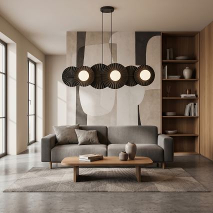 Závesný luster na lankách UMBRA 6xG9/8W/230V čierny