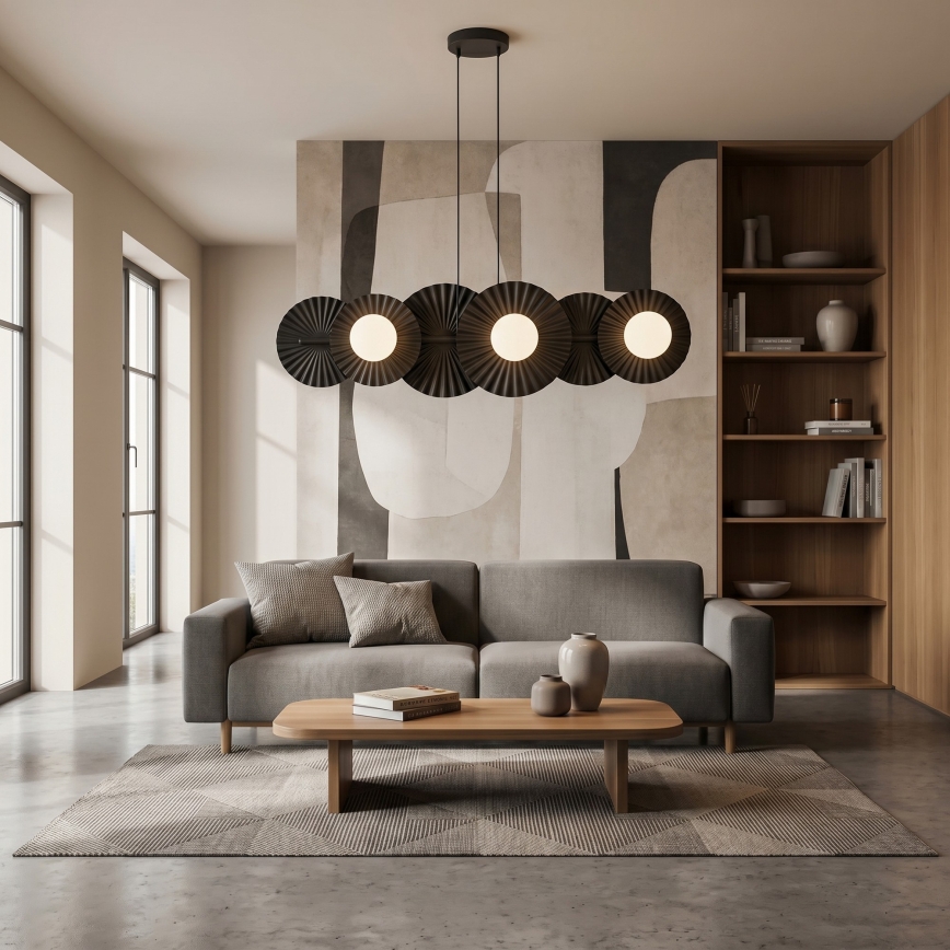 Závesný luster na lankách UMBRA 6xG9/8W/230V čierny