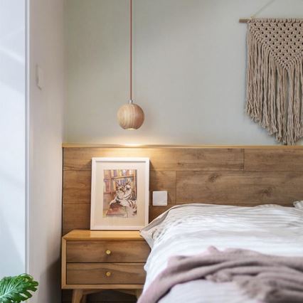 Závesný luster na lanku 1xGU10/10W/230V, priemer 11 cm, masív/jaseň