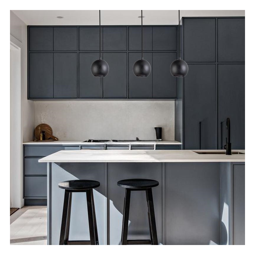 Závesný luster na lanku 1xGU10/10W/230V, priemer 11 cm, masív (jaseň)