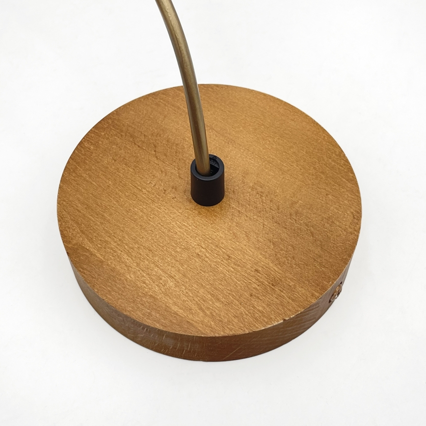 Závesný luster na lanku AIDA 1xE27/60W/230V pr. 35 cm dub/hnedá/biela