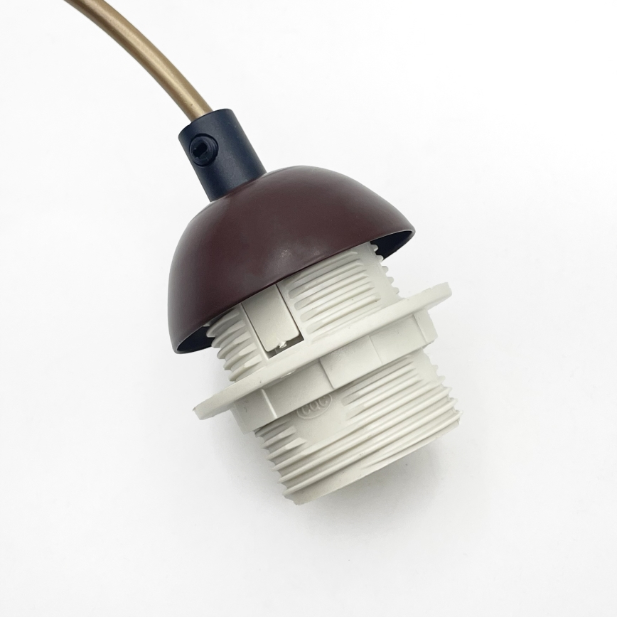 Závesný luster na lanku AIDA 1xE27/60W/230V pr. 35 cm dub/hnedá/biela