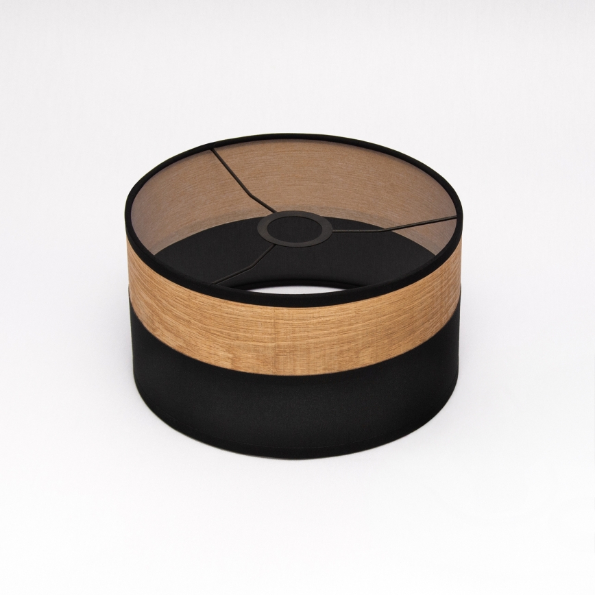 Závesný luster na lanku ALBA 1xE27/15W/230V pr. 25 cm čierna/hnedá