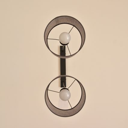 Závesný luster na lanku ALBA 2xE27/15W/230V sivý