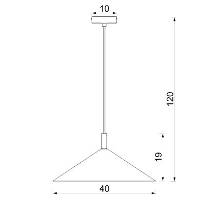 Závesný luster na lanku ANEGA 1xGX53/15W/230V pr. 40 cm hnedá