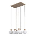 Závesný luster na lanku BALLO 6xE14/10W/230V béžová