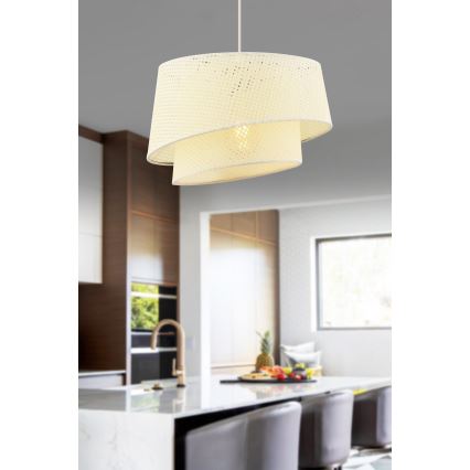 Závesný luster na lanku BARETTE 1xE27/60W/230V krémový