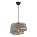 Závesný luster na lanku BARETTE 1xE27/60W/230V sivá/zlatá
