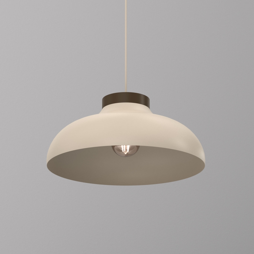 Závesný luster na lanku BASCA 1xE27/15W/230V béžovo-hnedý