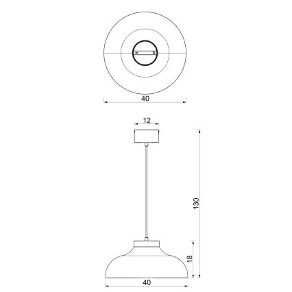 Závesný luster na lanku BASCA 1xE27/15W/230V krémový