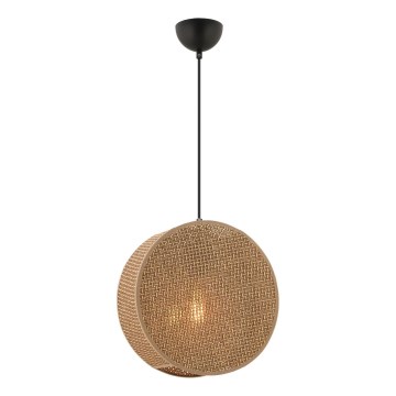 Závesný luster na lanku BIG DRUM 1xE27/60W/230V hnedý