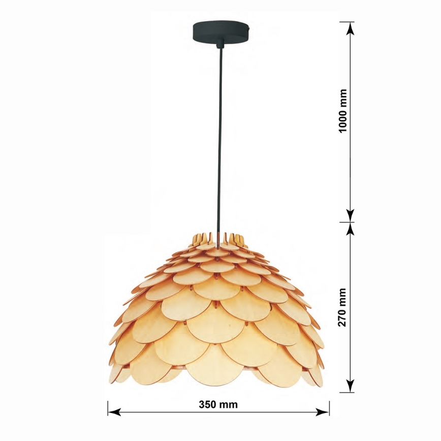 Závesný luster na lanku BURGO 1xE27/60W/230V, priemer 35 cm