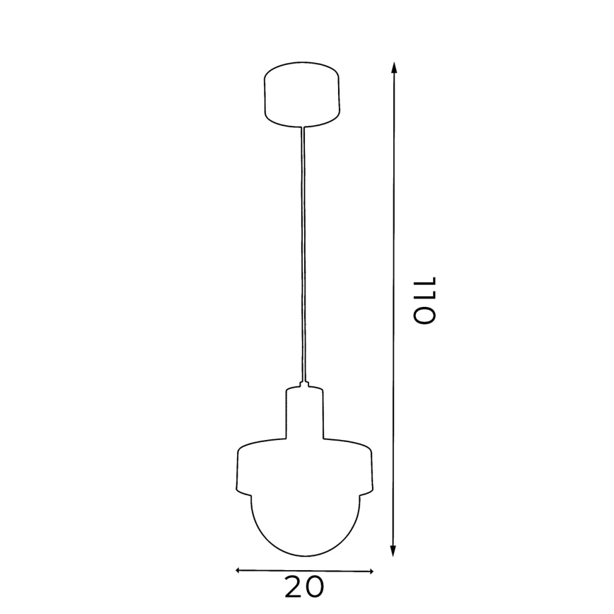 Závesný luster na lanku CANAN 1xE27/15W/230V pr. 20 cm béžová