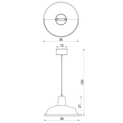 Závesný luster na lanku CLASS 1xE27/15W/230V hnedý