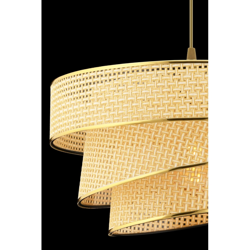 Závesný luster na lanku COUPER 1xE27/60W/230V béžová/zlatá