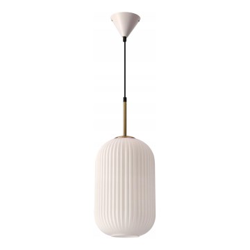 Závesný luster na lanku CRESTO 1xE27/40W/230V biela/zlatá