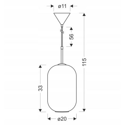 Závesný luster na lanku CRESTO 1xE27/40W/230V biela/zlatá