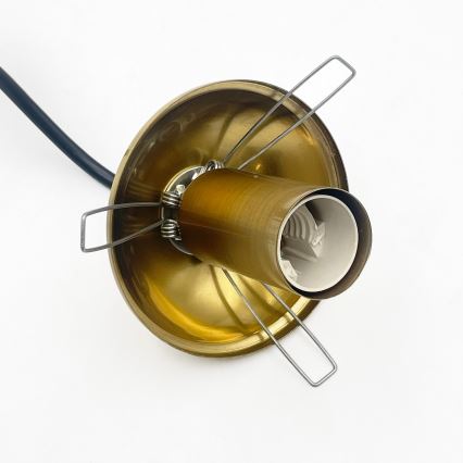 Závesný luster na lanku CRISTAL 3xE14/15W/230V mosadz/dymová béžová