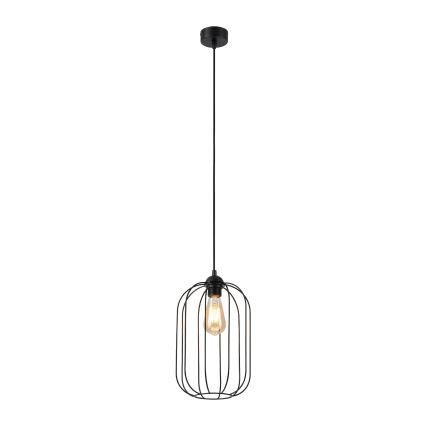 Závesný luster na lanku DESTELLO 1xE27/15W/230V pr. 21 cm čierny