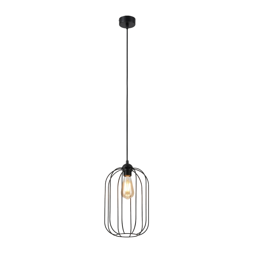 Závesný luster na lanku DESTELLO 1xE27/15W/230V pr. 21 cm čierny