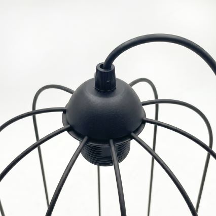 Závesný luster na lanku DESTELLO 1xE27/15W/230V pr. 21 cm čierny