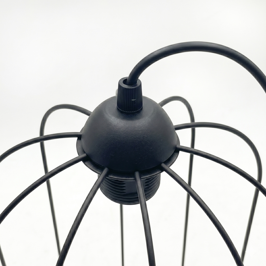 Závesný luster na lanku DESTELLO 1xE27/15W/230V pr. 21 cm čierny