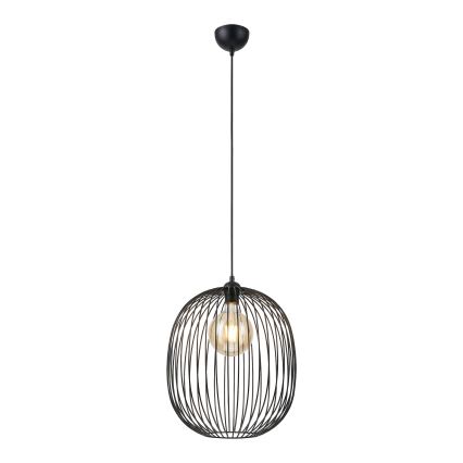 Závesný luster na lanku DESTELLO 1xE27/15W/230V pr. 32 cm čierny