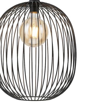 Závesný luster na lanku DESTELLO 1xE27/15W/230V pr. 32 cm čierny