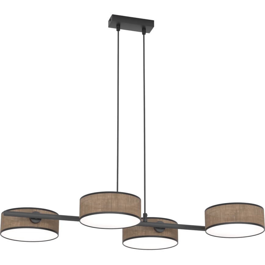 Závesný luster na lanku DRUMZ 4xE14/10W/230V hnedý