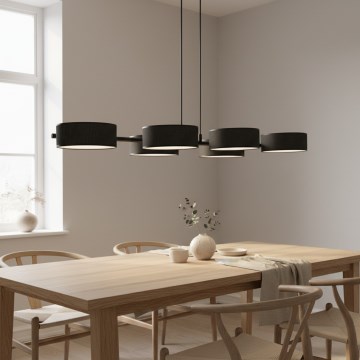 Závesný luster na lanku DRUMZ 6xE14/10W/230V čierny