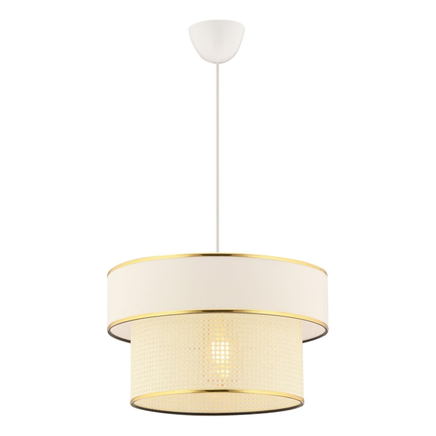 Závesný luster na lanku ERO 1xE27/60W/230V krémová/zlatá