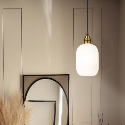 Závesný luster na lanku HECTOR 1xE27/15W/230V, priemer 14 cm