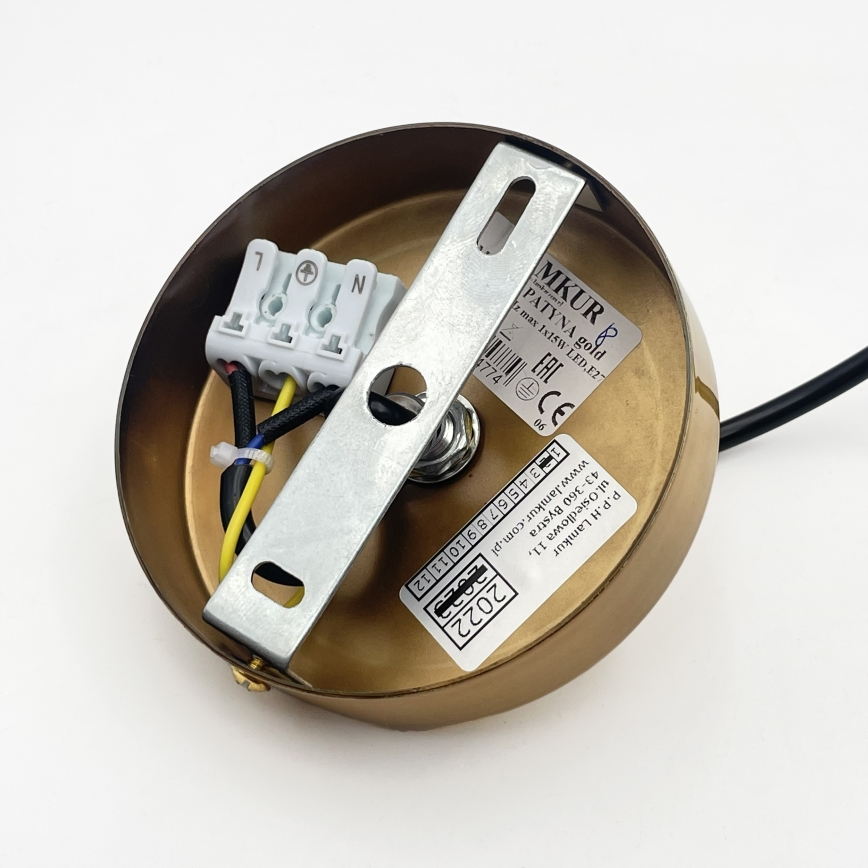 Závesný luster na lanku HECTOR 1xE27/15W/230V, priemer 14 cm