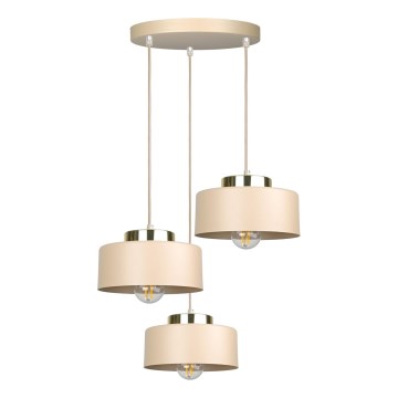 Závesný luster na lanku IGNIA 3xE27/60W/230V šedohnedý