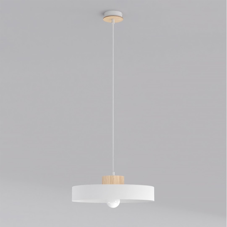 Závesný luster na lanku KIVI 1xE27/15W/230V biely