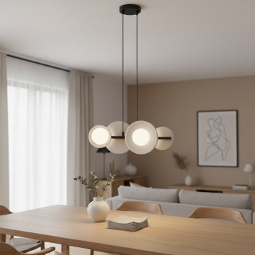 Závesný luster na lanku MODEL 4xG9/8W/230V biely