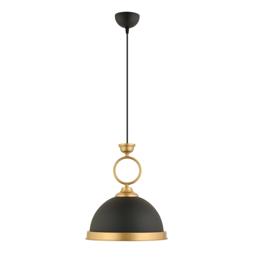 Závesný luster na lanku MONZA 1xE27/40W/230V, pr. 30 cm, čierna/bronzová