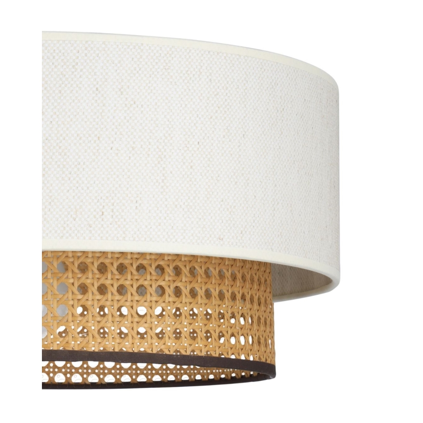 Závesný luster na lanku NATIA 1xE27/60W/230V pr. 45 cm biela/hnedá