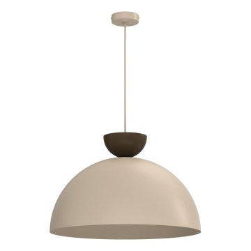 Závesný luster na lanku NEVIS 1xE27/15W/230V priemer 50 cm béžový