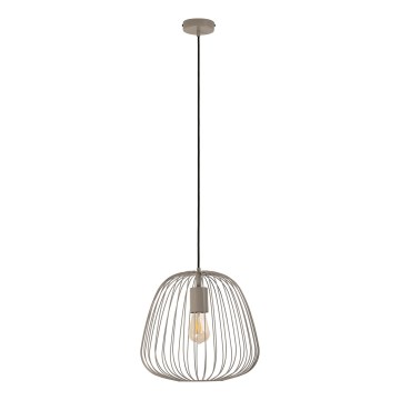 Závesný luster na lanku OVELLA 1xE27/15W/230V pr. 36 cm béžový
